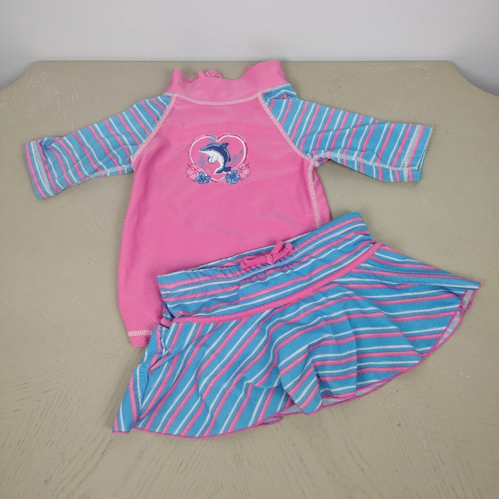 UV SKINZ Dolphin Cove Rashguard Swimsuit Set